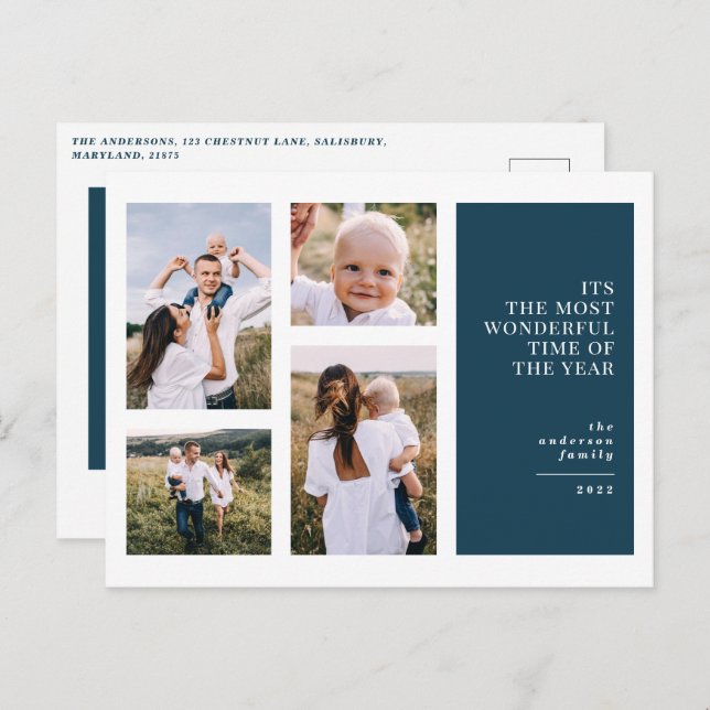 Die schönste Zeit Weihnachten Multi Foto Ankündigu (Vorne/Hinten)