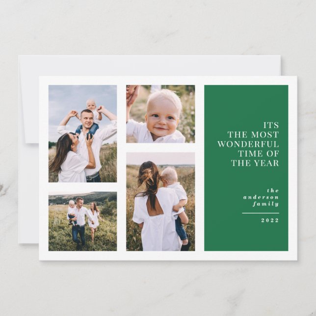 Die schönste Zeit Weihnachten Multi Foto Ankündigu Ankündigung (Vorderseite)