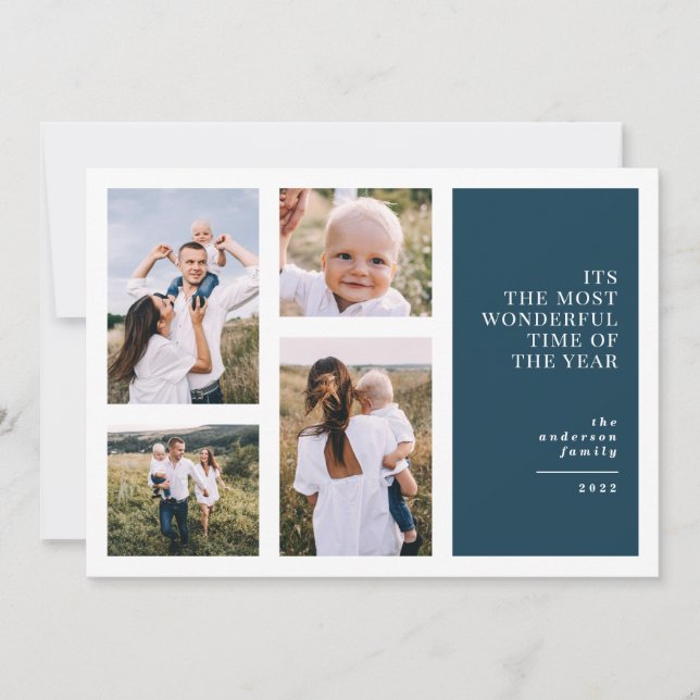 Die schönste Zeit Weihnachten Multi-Foto Ankündigung (Vorderseite)