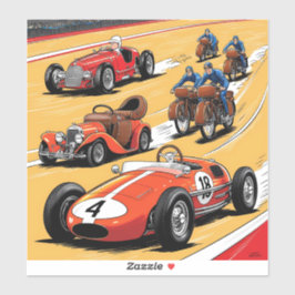 Die schönsten alten Rennwagen Aufkleber