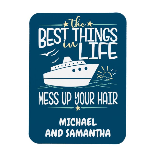 Die schönsten Dinge im Leben vermasseln die Haare Magnet (Vertikal)