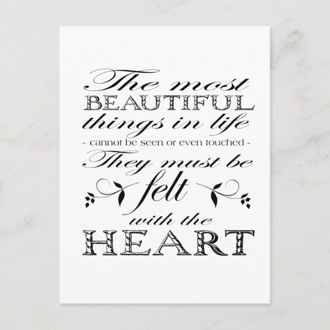 Die schönsten Dinge Postkarte (Vorderseite)