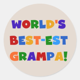 Die schönsten Grampa-Geschenke der Welt in hellen  Runder Aufkleber