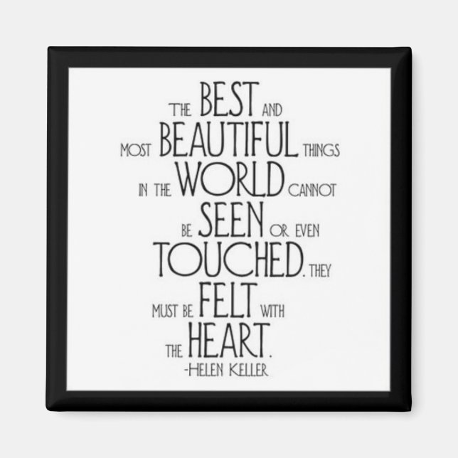 "Die schönsten und schönsten Dinge" Magnet (Vorne)