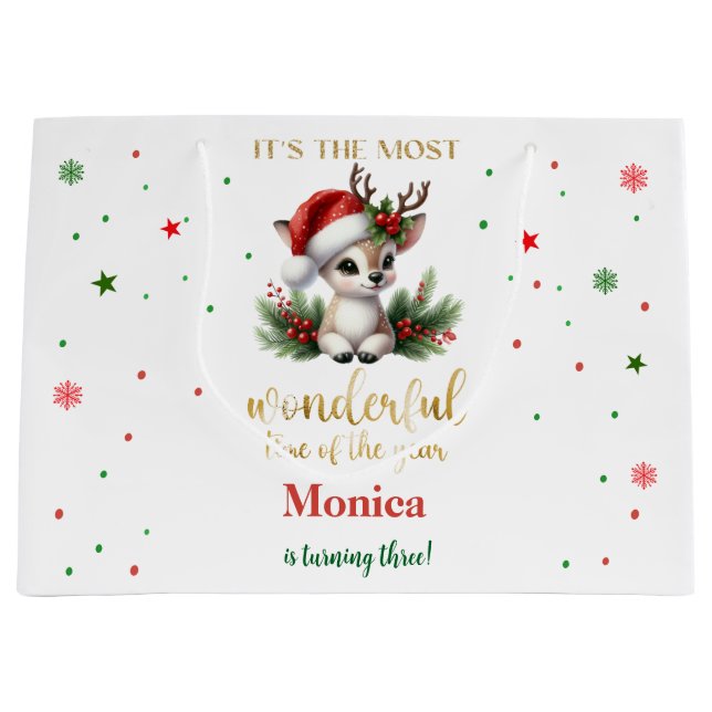 Die schönsten Weihnachtsfeiertage Große Geschenktüte (Vorderseite)