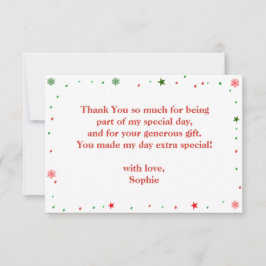 Die schönsten Weihnachtsfeste Dankeskarte