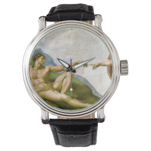 Die Schöpfung Adams durch Michelangelo Armbanduhr