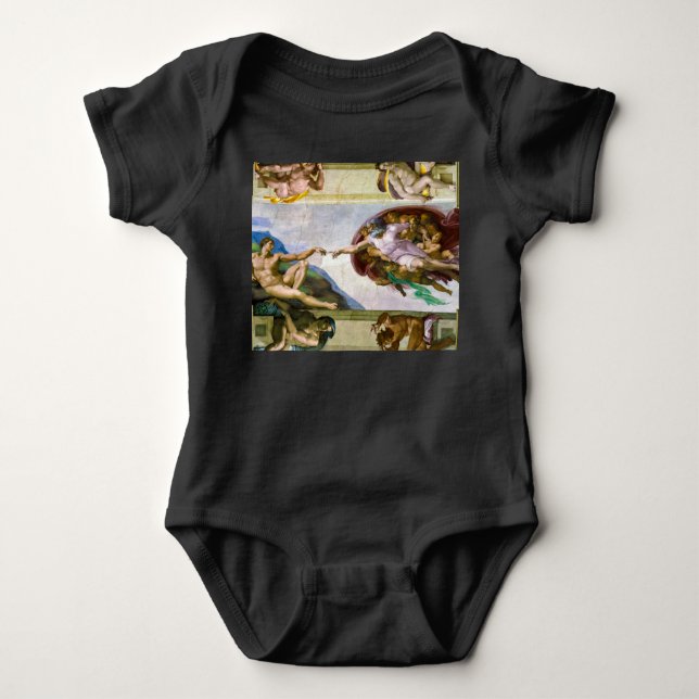 Die Schöpfung Adams durch Michelangelo Baby Strampler (Vorderseite)