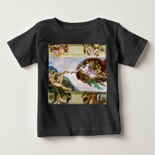 Die Schöpfung Adams durch Michelangelo Baby T-shirt