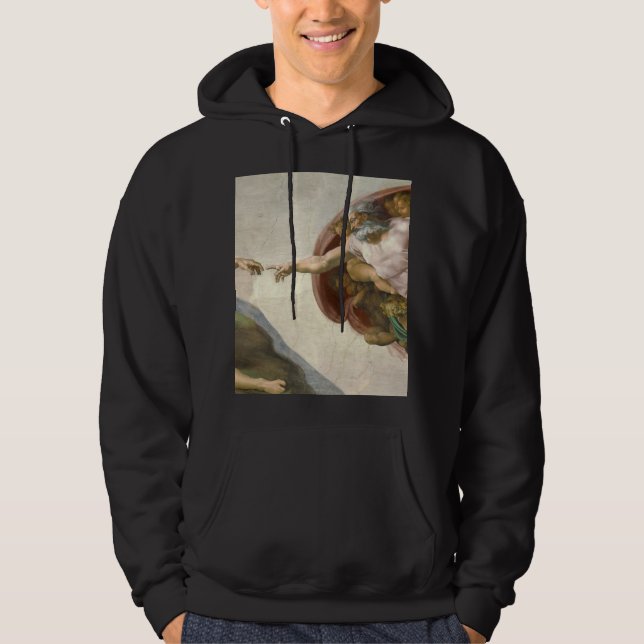 Die Schöpfung Adams durch Michelangelo Hoodie (Vorderseite)