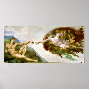 Die Schöpfung Adams durch Michelangelo Poster