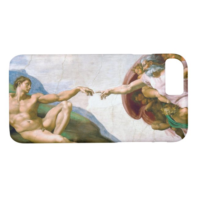 Die Schöpfung von Adam, Michelangelo, 1508-1512 Case-Mate iPhone Hülle (Rückseite (Horizontal))