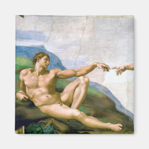 Die Schöpfung von Adam, Michelangelo, 1508-1512 Magnet