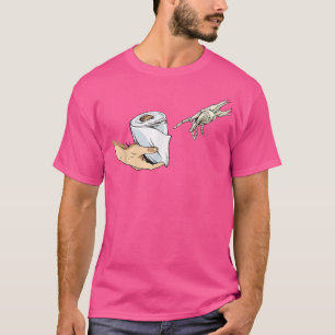 Die Schöpfung von Adam Michelangelo Art Hands Skel T-Shirt