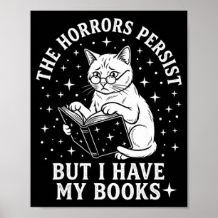 Die Schrecken bleiben aber ich habe Bücher lustige Poster