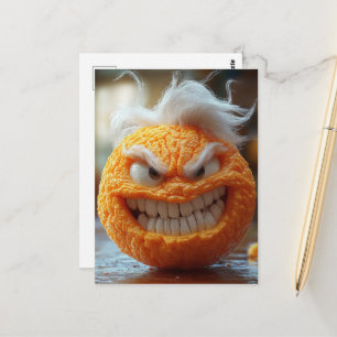 Die schreckliche wütende Orange Postkarte