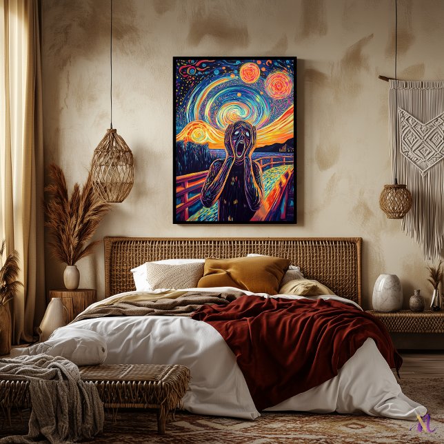 Die schreiende Synthwave-Cyberpunk-Kunst Poster (Von Creator hochgeladen)