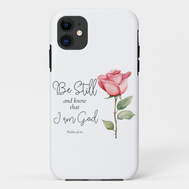 Die Schrift sei still und weiß, dass ich die Blume Case-Mate iPhone Hülle (Rückseite)