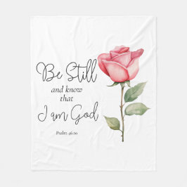 Die Schrift sei still und weiß, dass ich die Blume Fleecedecke