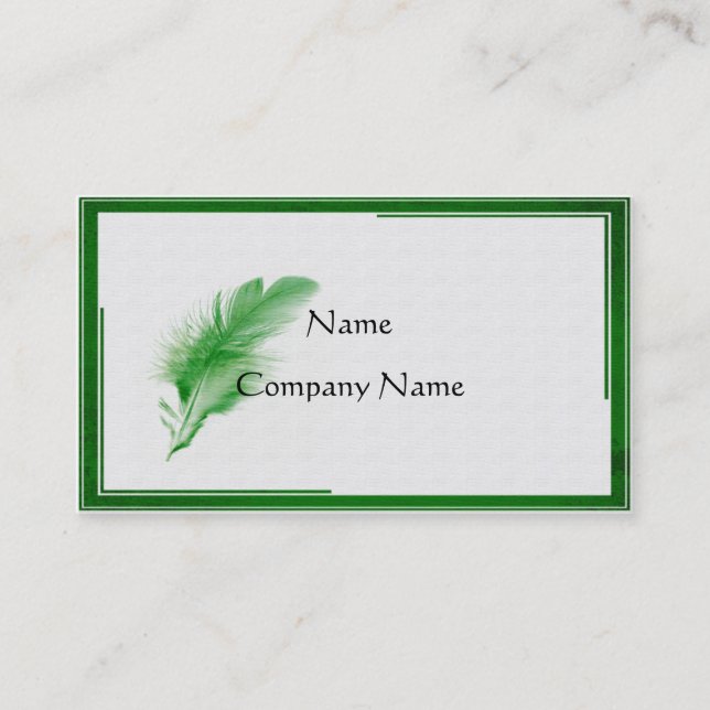 Die schriftliches Wort-Visitenkarte Visitenkarte (Vorderseite)