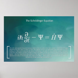 Die Schrödinger Gleichung - Mathematik Poster