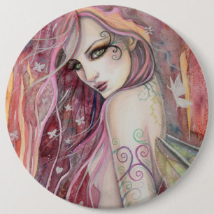 Die schüchterne Verführerin Moderne Märchen-Fantas Button