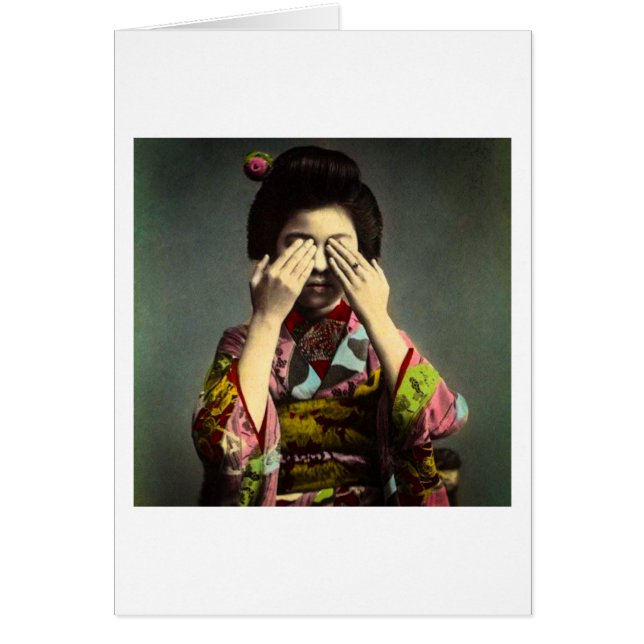 Die schüchterner Geisha-Vintage alte Japan-Hand (Vorne)