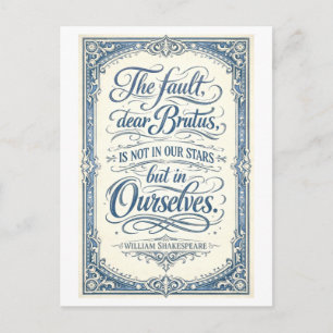 "Die Schuld ... liegt in uns selbst" Shakespeare Postkarte