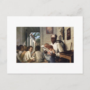 Die Schule des Meisters Rafael Cordero Postkarte