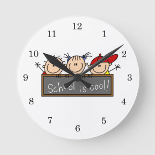 Die Schule ist Cool Runde Wanduhr