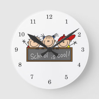 Die Schule ist Cool Runde Wanduhr