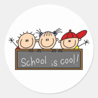 Die Schule ist Cool Runder Aufkleber