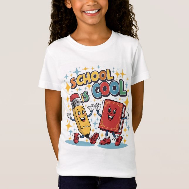 Die Schule ist für coole Mädchen T - Shirt (Vorderseite)