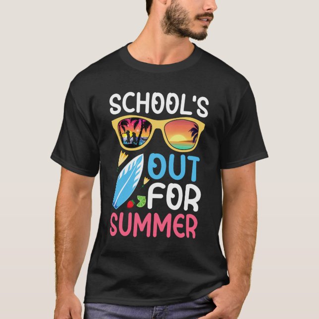 Die Schule ist für den Sommer lustige Sommerferien T-Shirt (Vorderseite)