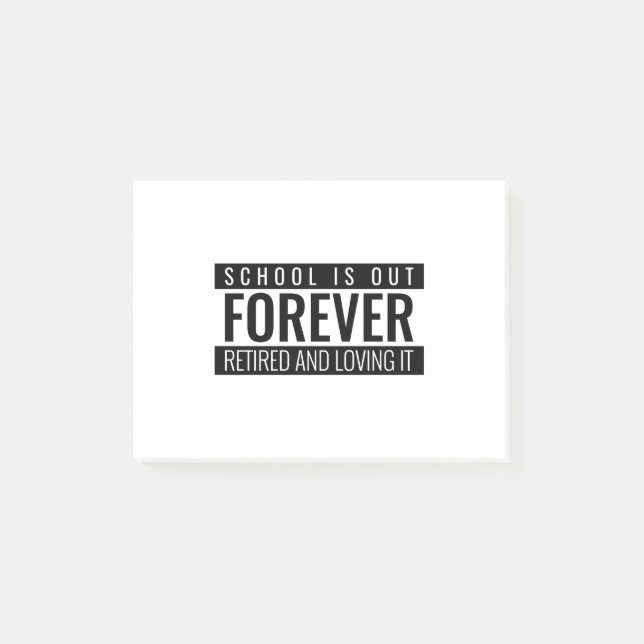 Die Schule ist für immer müde und liebt sie Post-it Klebezettel (Vorderseite)