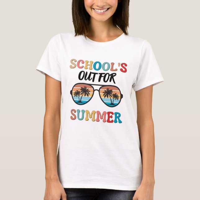 Die Schule ist im Sommer draußen T-Shirt (Vorderseite)