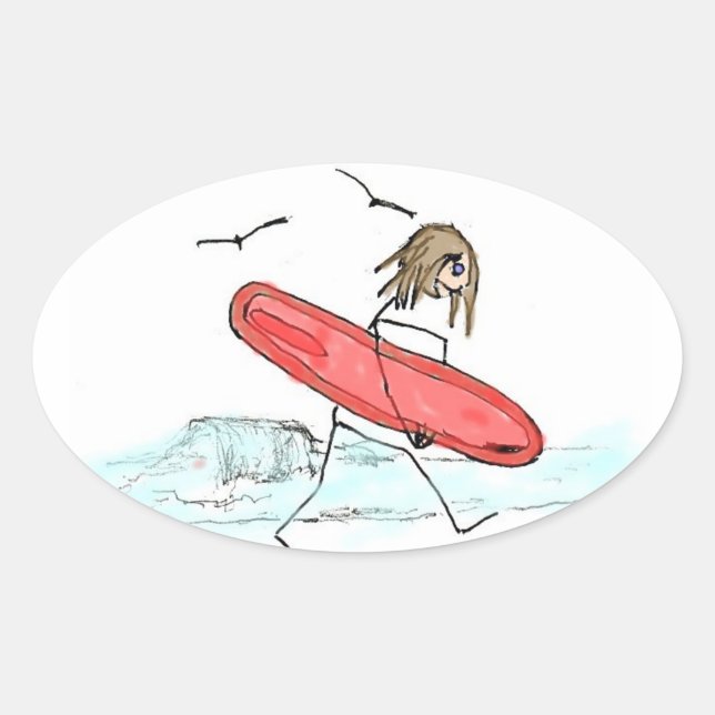 Die Schule ist raus Ovaler Aufkleber (Vorderseite)