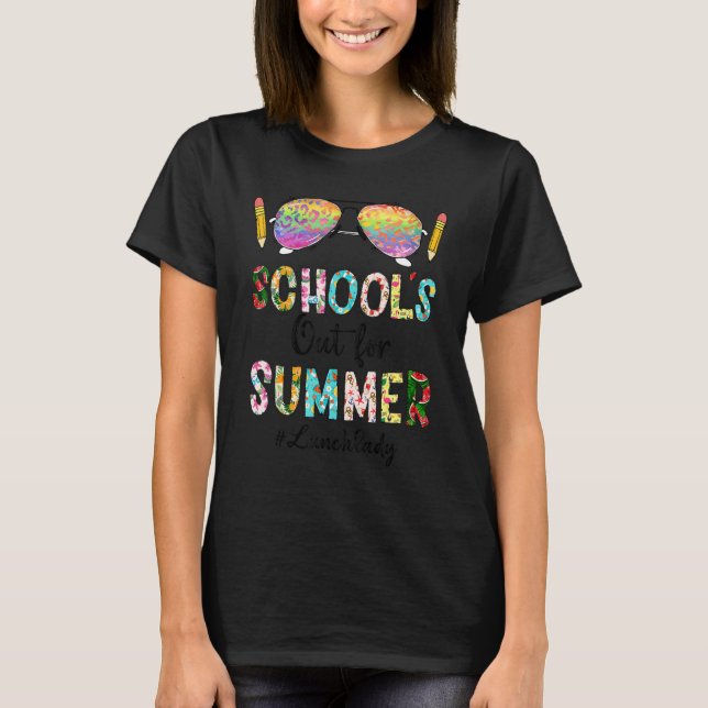 Die Schule ist unser für den Sommer Lunchady Leopa T-Shirt (Vorderseite)