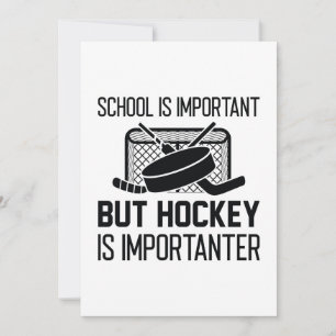 Die Schule ist wichtig, aber Hockey ist wichtig Dankeskarte