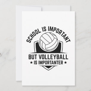 Die Schule ist wichtig, aber Volleyball ist wichti Dankeskarte