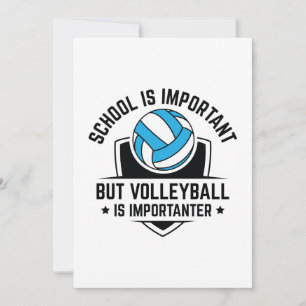 Die Schule ist wichtig, aber Volleyball ist wichti Dankeskarte