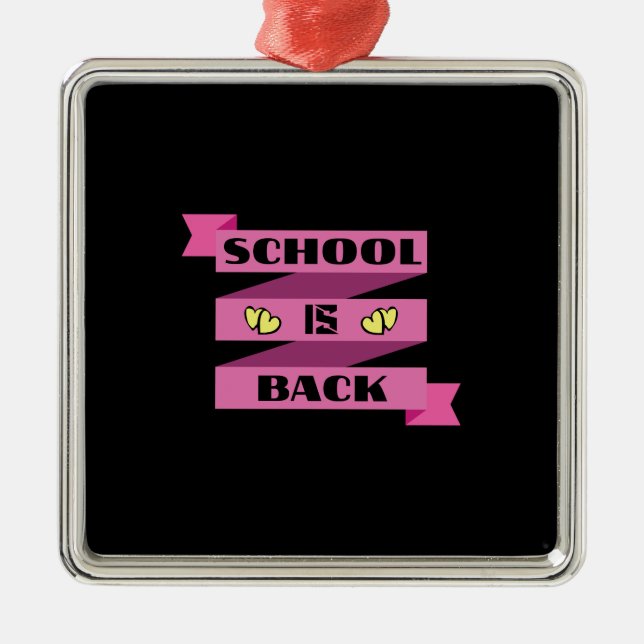 Die Schule ist zurück Ornament Aus Metall (Vorne)