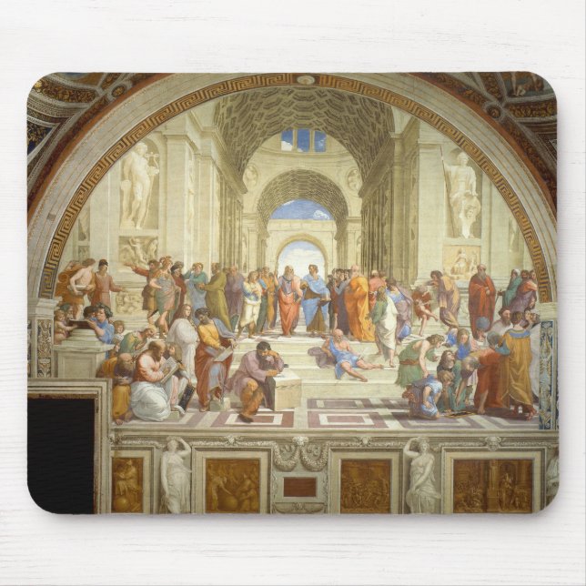 Die Schule von Athen Fresco von Raffaello Sanzio Mousepad (Vorne)