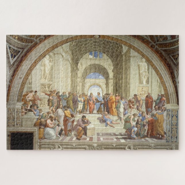 Die Schule von Athen: Renaissance von Raphael Puzzle (Horizontal)
