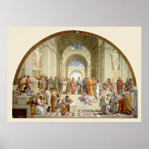 Die Schule von Athen von Raffaello Poster