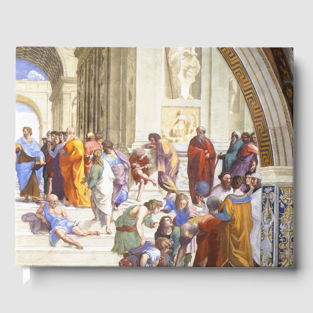 Die Schule von Athen von Raphael Gästebuch (Vorderseite)