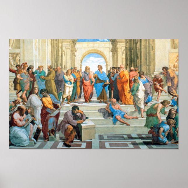 Die Schule von Athen von Raphael Poster (Vorne)