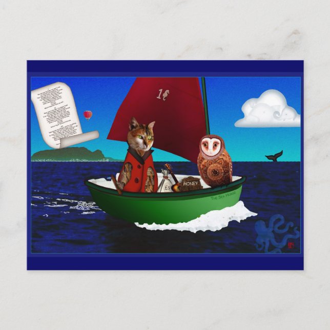 Die Schüssel und die Pussycat-Postkarte Postkarte (Vorderseite)