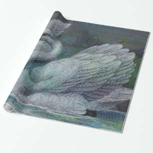 Die Schwan-auch Aufstiege Geschenkpapier