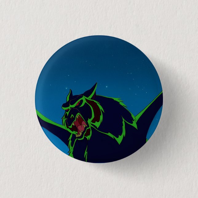 Die Schwan-Prinzessin - großer Tierknopf Button (Vorderseite)